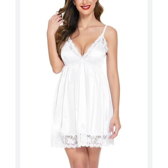 Avidlove Other - Avidlove Women's Lace Lingerie Dress Set with Bottoms – White – Size 2XL – NWT